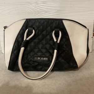 G by Guess Black and White Quilted Women's Bag